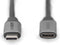 Digitus USB-kabel USB 3.2 Gen1 (USB 3.0 / USB 3.1 Gen1) USB-C, USB-C bus, USB-C stekker 1.00 m Zwart Flexibel, Afgesche