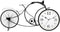 Bordsklocka Fiets Zwart Metaal 95 x 50 x 12 cm