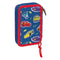 Dubbele etui Cars Racing Marineblauw 12.5 x 19.5 x 4 cm Dubbele etui 29 Onderdelen