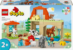 LEGO DUPLO - Dieren verzorgen op de boerderij - 8 dierenfiguren - 74 onderdelen