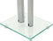 vidaXL - Speakerstandaarden - zuil-ontwerp - gehard - glas - zilver - 2 - st