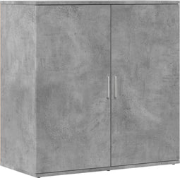 vidaXL - Dressoir - 79x38x80 - cm - bewerkt - hout - betongrijs