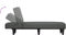 vidaXL - Chaise - longue - stof - donkergrijs