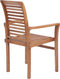 vidaXL - Eetkamerstoelen - stapelbaar - massief - teakhout - 4 - st