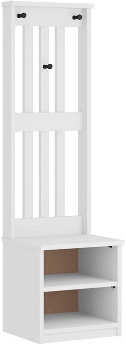 vidaXL - Halboom - SANDENS - wit - 45x40x159,5 - cm - massief - grenenhout
