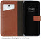 Selencia iPhone 14 Plus - Echt Lederen Bookcase - 3 Pashouders - Lichtbruin