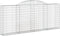 vidaXL - Schanskorven - 3 - st - gewelfd - 300x30x120/140 - cm - ijzer