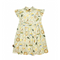 Dress with green/yellow allover print - maat : 110 -116 cm