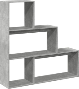vidaXL - Kamerscherm - / - boekenkast - 3-laags - 123x29x123 - cm - hout - betongrijs