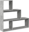 vidaXL - Kamerscherm - / - boekenkast - 3-laags - 123x29x123 - cm - hout - betongrijs