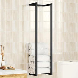 vidaXL Handdoekenrek - Handdoekrekken - 25x20x95 cm - Zwart