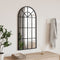 vidaXL - Wandspiegel - boog - 40x80 - cm - ijzer - zwart