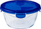 Pyrex - Cook & Go Schaal Rond met Deksel Set van 3 Stuks - Borosilicaatglas - Transparant