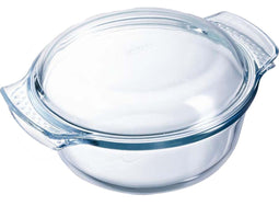 Pyrex - Essentials Ovenschaal Rond met Deksel 2,4 liter - Borosilicaatglas - Transparant -