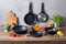 Pyrex Optima Wok Pan - Aluminium - Ø28 cm - Zwart