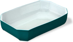 Pyrex Rechthoekige Ovenschaal 3,2l - Borosilicaatglas - Blauw Glazuur Buitenzijde - 33x22xH7cm