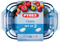 Pyrex Set Met Ovenschalen Pyrex Classic Transparant Borosilicaatglas (2 Pcs)
