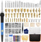 Pyrografie-soldeerboutset, 113-delig Pyrografie-ijzerset, 60 W, temperatuur instelbaar 200-450°C, brandijzer voor hout, leergravure, doe-het-zelf kunst, lassen, beeldhouwkunst, houtpyrografie