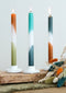 Pyromane - Dip Dye kaarsen - set van 3 stuks - kleuren : olijf, bruin, petrol