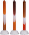 Pyromane - Dip Dye kaarsen - set van 3 stuks - orange, bruin