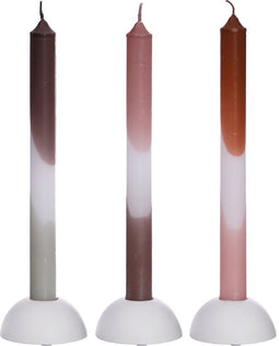 Pyromane - Dip Dye kaarsen - set van 3 stuks - roze, paars, olijf