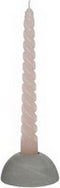 Pyromane Gedraaide kaars - Roze - Set van 4 stuks - 19cm