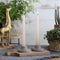 Pyromane Gedraaide kaars - Roze - Set van 4 stuks - 19cm