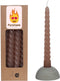 Pyromane - gedraaide kaars - set van 4 stuks - kleur : taupe