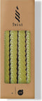 Pyromane - gedraaide kaarsen - set van 4 stuks - kleur : groen
