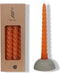 Pyromane - gedraaide kaarsen - set van 4 stuks - kleur : oranje