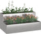 vidaXL - Tuinplanter - 2-niveaus - 100x60x45 - cm - RVS