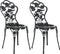 vidaXL - Bistrostoelen - 2 - st - gietaluminium - zwart