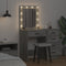vidaXL - Make-up - Tafel - met - LED - Verlichting - in - Betonnen - Grijs, - 50x41x135 - cm