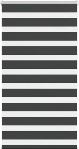 vidaXL - Zebra - rolgordijn - 85x150 - cm - stofbreedte - 80,9 - cm - zwart
