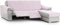 Hoes voor chaise longue met korte armleuning rechts Eysa MONTBLANC Roze 100 x 110 x 240 cm