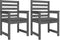 vidaXL - Tuinstoelen - 2 - st - 60x48x91 - cm - massief - grenenhout - grijs