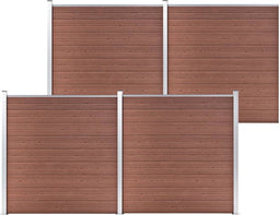vidaXL - Schutting - 699x186 - cm - HKC - bruin