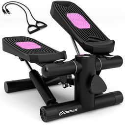 Coast Mini-Stepper - Compacte Stepper met Weerstandsbanden - Verstelbare Hoogte - Zwart - 40 x 31 x 21,5 cm