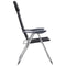 vidaXL - Campingstoelen - 58x69x111 - cm - aluminium - zwart - 2 - st