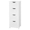 Esituro Badkamerkast SBP0020 Met 4 Lades - MDF Wit - Compact en Ruim 24 x 26 x 16 cm