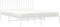 vidaXL - Bedframe - met - hoofdbord - metaal - wit - 160x200 - cm