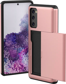 imoshion Hoesje Geschikt voor Samsung Galaxy S20 FE Hoesje - Ruimte voor 2 pasjes - imoshion Backcover met pasjeshouder - Rosé Goud