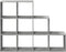 vidaXL - Kamerscherm - / - boekenkast - 3-laags - 137,5x29x103,5 - cm - hout - grijs