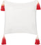 VALLOTA - Sierkussen set van 2 - Wit/Rood - Katoen
