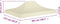 vidaXL - Partytentdak - 270 - g/m² - 4x3 - m - crème