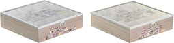 Box for Infusions DKD Home Decor Kristal Metaal Multicolour Hout MDF (24,5 x 24,5 x 6 cm) (2 Stuks)