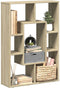 vidaXL - Boekenkast - 63x20x90 - cm - bewerkt - hout - sonoma - eikenkleurig