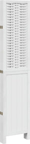 vidaXL - Kamerscherm - met - 5 - panelen - massief - paulowniahout - wit