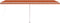 vidaXL - Luifel - handmatig - uittrekbaar - met - LED - 600x300 - cm - oranje - en - bruin