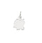 Glow hanger - kinderkopje meisje - zilver 925 - 14 x 10 mm